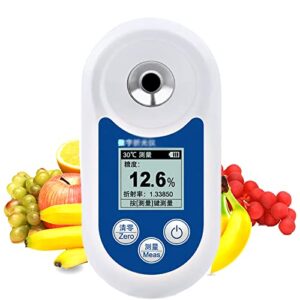 podec digital brix refractometer, 0-55% range high-precision fruit meter with automatic temperature compensation function, ±0.2% precision and ip65 waterproof, for sugar solutions food