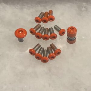 Orange Titanium Thumb Stud W/Stainless Torx Screws For Cold Steel Recon 1 Knife