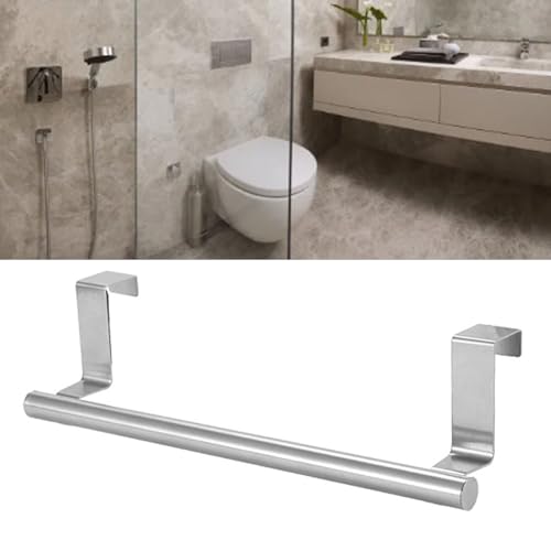 Towel Rack for Cabinet, Stainless Steel Kitchen Towel Holder Over Cabinet Towel Bars Holder Over The Door Towel Rack Dish Towel Holder for Cabinet Cupboard Doors (S)