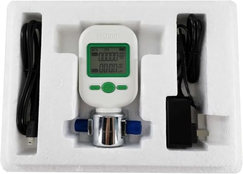 BHYIQI Digital Gas Mass Flow Meter Gas Flowmeter with Range 0 to 20L/Min Accracy ±2.5+0.5FS% Password Setting Alarm Function