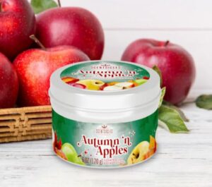 scentsicles, autumn n apples,6 oz soy blend candle, 25 hour burn time