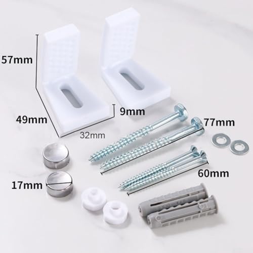 Toilet Bidet L-shaped Foot Mounting Bolts Set Toilet Pan Fix To Floor Kit Repair Fixings Fitting Closestool Anchor Accessories(S)