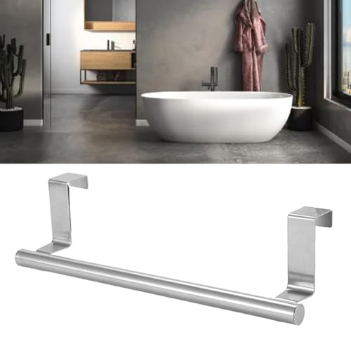 Towel Rack for Cabinet, Stainless Steel Kitchen Towel Holder Over Cabinet Towel Bars Holder Over The Door Towel Rack Dish Towel Holder for Cabinet Cupboard Doors (S)