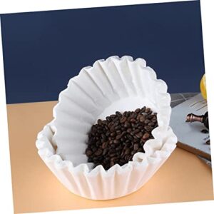 OKUMEYR 100 Sheets American Coffee Filter Paper Bowl Shaped Coffee Filter Tea Strainer Tea Filter Paper Effective Coffee Filtration Offee Brewing Filter Drip Coffee Filter Espresso White