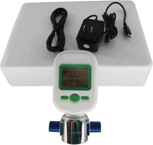 BHYIQI Gas Mass Flow Meter Digital Mass Air Flow Rate Tester with Range 0 to 20L/Min Accracy ±2.5+0.5FS% LCD Display