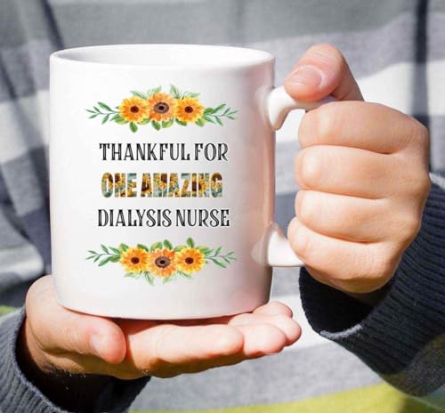 Gift Design Thanksgiving Gift for Dialysis Nurse - Appreciate with Turkey and Stethoscope - 11 Oz White Ceramic Coffee Mug