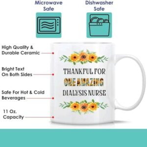 Gift Design Thanksgiving Gift for Dialysis Nurse - Appreciate with Turkey and Stethoscope - 11 Oz White Ceramic Coffee Mug