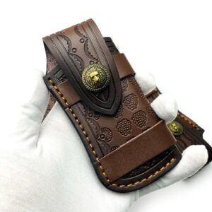 Convenient Foldable Pouches Leather Folding Sheath Accessories Suitable For 9x4.9cm