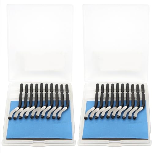 20Pcs Trimming Knife Blade, Smooth Machined Surface Construction Tool Set with Versatile Usage and 20pcs Blades for Metal, Plastic, Pipe Fittings, PVC, Iron, and Aluminum Scraping