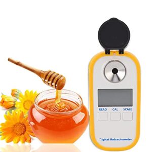 podec refractometer honey, honey moisture tester with protection cap, 15-30℃ temperature measurement range, 0-90% range, resolution 0.1%, for honey, maple syrup, and molasses, bee keeping