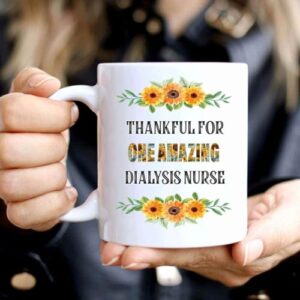 Gift Design Thanksgiving Gift for Dialysis Nurse - Appreciate with Turkey and Stethoscope - 11 Oz White Ceramic Coffee Mug