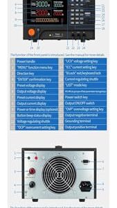 Arionyx Programmable DC Regulator Adjustable 300V 5A 1500W Converter Switching Laboratory DC Power Supply(220V,USB_300V 5A 100MV 10MA)