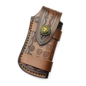 Convenient Foldable Pouches Leather Folding Sheath Accessories Suitable For 9x4.9cm