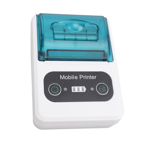 Bluetooth Receipt Printer, 58mm Small WL Thermal Printer with Toothed Blade, Portable Mobile Receipt Printer for Android, for Office Retail Store Restaurant (Green White)