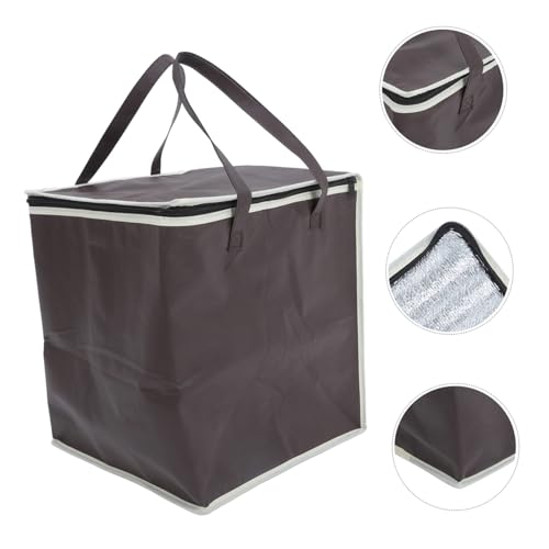 ULTECHNOVO Crock Insulated Bag Insulated Tote Bag Insulated Shopping Bag Pizza Bag Freezer Bags for Groceries Insulated Grocery Bags with Zippered Top Picnic Insulated Bag Coffee Cloth