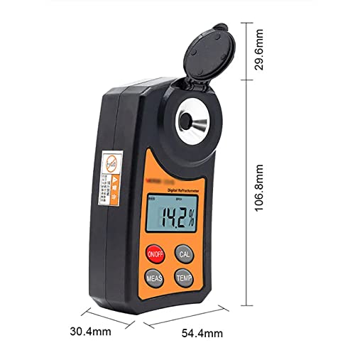 PODEC Fruit Refractometer, 0-55% Range Brix Meter, Sugar Sweetness Meter with ATC 10~80°C, ±0.5Brix/1°C Accuracy, High-Precision and Portable, for Food Suger Content Measurement