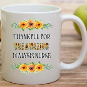 Gift Design Thanksgiving Gift for Dialysis Nurse - Appreciate with Turkey and Stethoscope - 11 Oz White Ceramic Coffee Mug