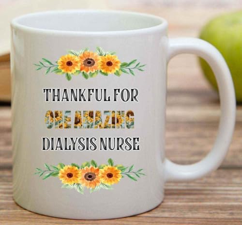 Gift Design Thanksgiving Gift for Dialysis Nurse - Appreciate with Turkey and Stethoscope - 11 Oz White Ceramic Coffee Mug