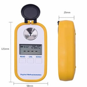 PODEC Refractometer Honey, Honey Moisture Tester with Protection Cap, 15-30℃ Temperature Measurement Range, 0-90% Range, Resolution 0.1%, for Honey, Maple Syrup, and Molasses, Bee Keeping