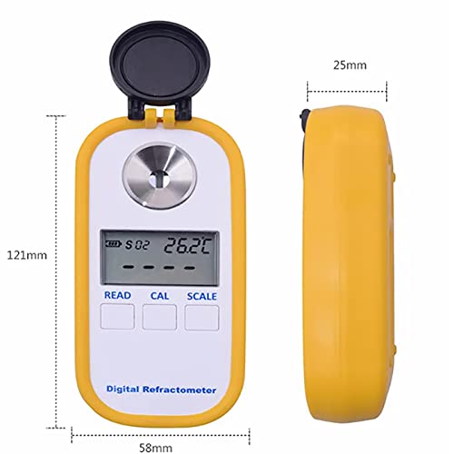 PODEC Refractometer Honey, Honey Moisture Tester with Protection Cap, 15-30℃ Temperature Measurement Range, 0-90% Range, Resolution 0.1%, for Honey, Maple Syrup, and Molasses, Bee Keeping