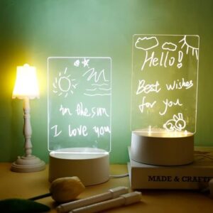 ScribbleLight with Interactive Touch Sensor, Rechargeable Battery, and Customizable Design for Creative Notes and Home Decor