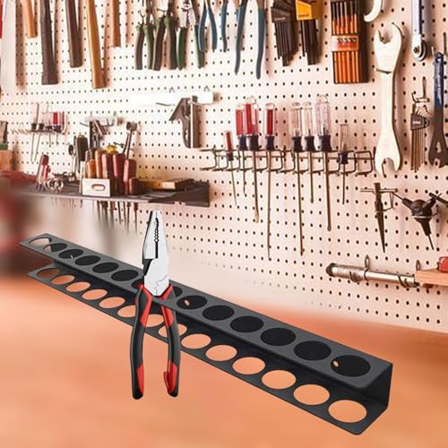 Generic Wall Mounted Tool Holder for Screwdrivers, Storage Solution for Hand Tools in Shed, Large Hole