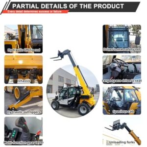 Durable Telescopic Arm Forklift Multi-Function 3.5Ton 4Ton Forklift Telescoping Jib Boom Crane Telehandler for Easy Loading and Unloading of Goods