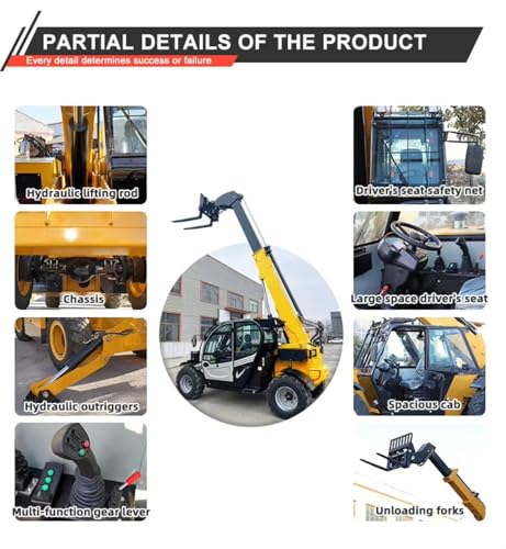 Durable Telescopic Arm Forklift Multi-Function 3.5Ton 4Ton Forklift Telescoping Jib Boom Crane Telehandler for Easy Loading and Unloading of Goods