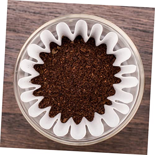 OKUMEYR 100 Sheets American Coffee Filter Paper Bowl Shaped Coffee Filter Tea Strainer Tea Filter Paper Effective Coffee Filtration Offee Brewing Filter Drip Coffee Filter Espresso White