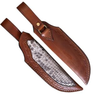 刀苑阁 fixed blade knife sheath fits up to 8 inch blade,leather knife sheaths knife holder hunting knife sheath,straight knife sheath brown