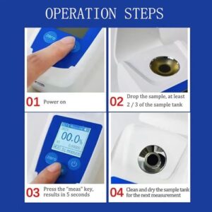 LHQYA 32% Sugar Refractometer Hydrometer, Pocket Refractometer, 10-40℃ Ambient Temperature/ 0.1% Brix Resolution/ ±0.2% Brix/±1 Accuracy, for Grapes Fruit Drinks Beverages Tipples