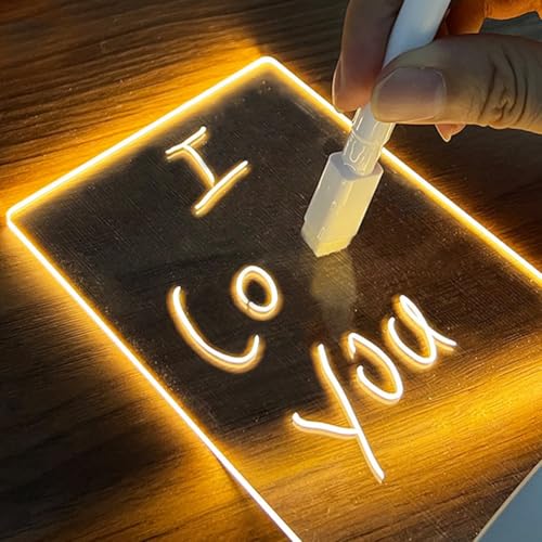 ScribbleLight with Interactive Touch Sensor, Rechargeable Battery, and Customizable Design for Creative Notes and Home Decor