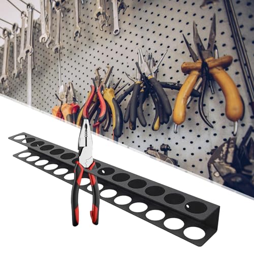 Generic Wall Mounted Tool Holder for Screwdrivers, Storage Solution for Hand Tools in Shed, Large Hole