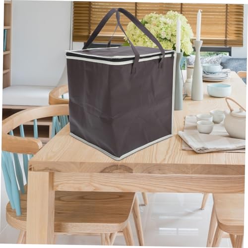 ULTECHNOVO Crock Insulated Bag Insulated Tote Bag Insulated Shopping Bag Pizza Bag Freezer Bags for Groceries Insulated Grocery Bags with Zippered Top Picnic Insulated Bag Coffee Cloth