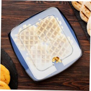 CIYODO 2pcs Dinner Plate Cover Pan Lids Commercial Pan Lid Polycarbonate Cover with Handle Restaurant Pan Lid 1/6 Size Food Pan Lid Food Storage Containers Covers Plastic Transparent