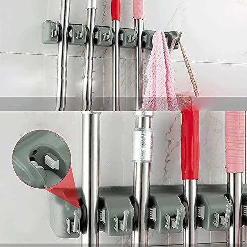 JAJKAFCL Suction Cup Hooks 1pcs Mop Storage Wall Perforated Set Mop Rack Broom Hanger Clip. for Home Garden Bathroom GarageStorage Rack