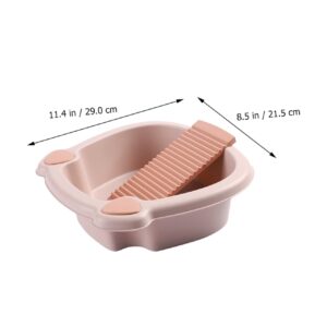 FONDOTIN 1 Set Wash Basin Mano Ropa Kitchen Board Home Hand Wash Clothes Basin Para Tools Mini Washing Basin for Clothing Lavadero Lavar Small Dormitory Laundry Basin Handwash Pink Pp