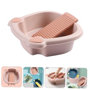 FONDOTIN 1 Set Wash Basin Mano Ropa Kitchen Board Home Hand Wash Clothes Basin Para Tools Mini Washing Basin for Clothing Lavadero Lavar Small Dormitory Laundry Basin Handwash Pink Pp