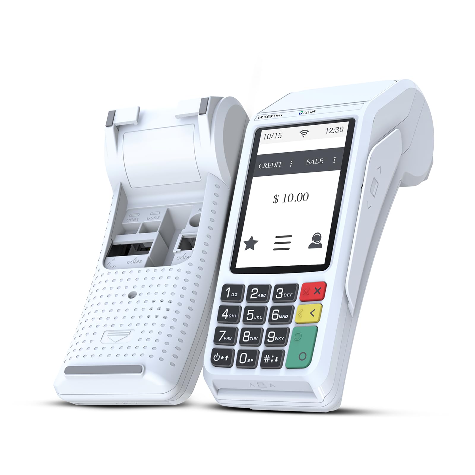 Valor PayTech VL100 Pro POS Countertop Terminal | Economically Efficient Solution with Dual Pricing, 3.5” Touchscreen, PCI PTS 6.x Certified, 128MB RAM, Wi-Fi/4G/Bluetooth Connectivity.