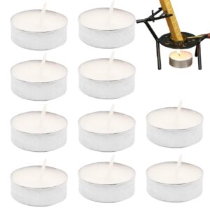 Minii Tealight Candles - 10-Pack Unscented White Votive Candles, Dripless Minii Candles | Portable Flameless Tealight Candles, Long-Lasting Smokeless Tea Lights for Weddings, Christmas, Home Décor