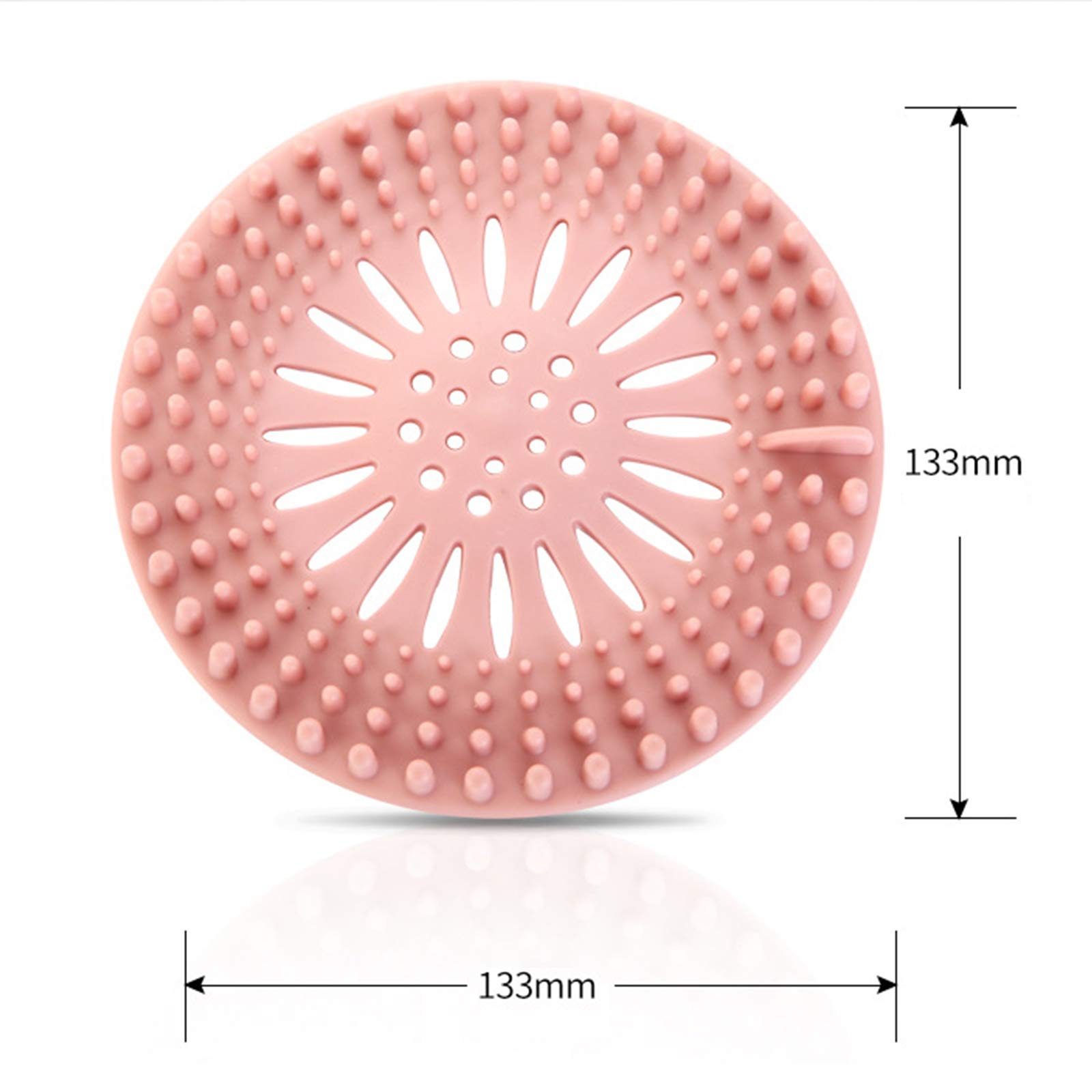 COFECO Drain Hair Catcher, 4 Pack Hair Catcher Shower Drain Covers Protector Silicone Bathtub Hair Stopper for Regular Drains of Shower Room, Bathroom