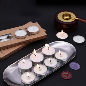 Minii Tealight Candles - 10-Pack Unscented White Votive Candles, Dripless Minii Candles | Portable Flameless Tealight Candles, Long-Lasting Smokeless Tea Lights for Weddings, Christmas, Home Décor