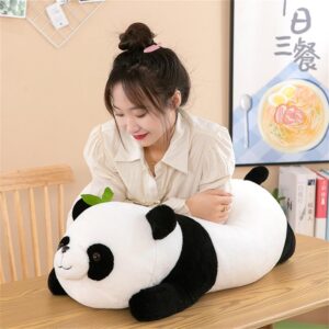 triflice panda stuffed animals plush, cute panda bear plushies, panda soft hugging body pillow kawaii giant panda, gift for kids boy girl birthday valentines christmas (19.7in)