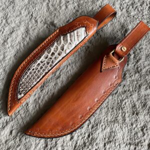 刀苑阁 Fixed Blade Knife Sheath Fits up to 8 Inch Blade,Leather Knife Sheaths Knife Holder Hunting Knife Sheath,Straight Knife Sheath Brown