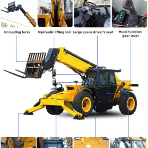 Telescoping Jib Boom Forklift With Telescopic Forks Telescopic Forklift Parts Reliable Telescopic Forklift with Strong Hydraulic System