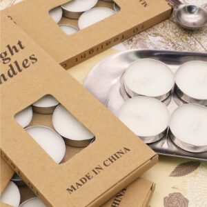 Minii Tealight Candles - 10-Pack Unscented White Votive Candles, Dripless Minii Candles | Portable Flameless Tealight Candles, Long-Lasting Smokeless Tea Lights for Weddings, Christmas, Home Décor