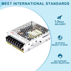 DrapeMania LRS-100-15 15V 6.7A 100W Single Output Switching Power Supply - 88.5% Efficiency, 85-264VAC Wide Input, Ultra Slim 1U, Reliable for Industrial Applications, Automation Systems