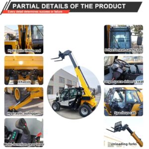 Telehandler Telescopic Loader Forklift With Boom Forklift Efficient Telescopic Forklift User Friendly Telescopic Arm Forklift with Intuitive Controls