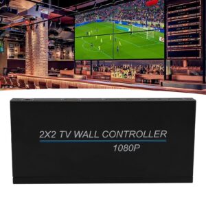 Video Wall Controller 4 Channel 1080P 60Hz TV Wall Processor, Support 1 Channel Input and Customize Display Methods, for Rear Projection Units, LCD TVs (US Plug)