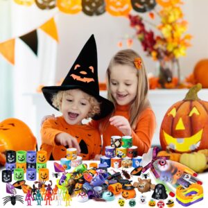 DMIGHT Halloween Party Favors, 193pcs Halloween Stuffed Toys Bulk Birthday Party Decorations, Goodie Bags for Party Supplies, Halloween Games for Kids